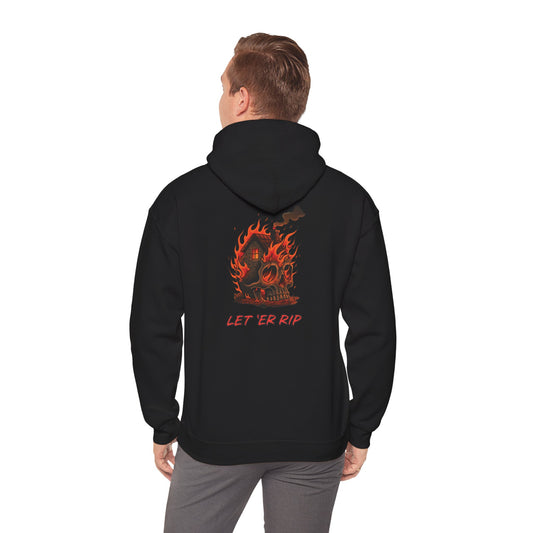 Let 'Er Rip Hoodie (Front And Back) Gildan