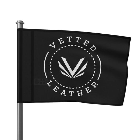Vetted Leather Logo Flag — Durable Outdoor/Indoor