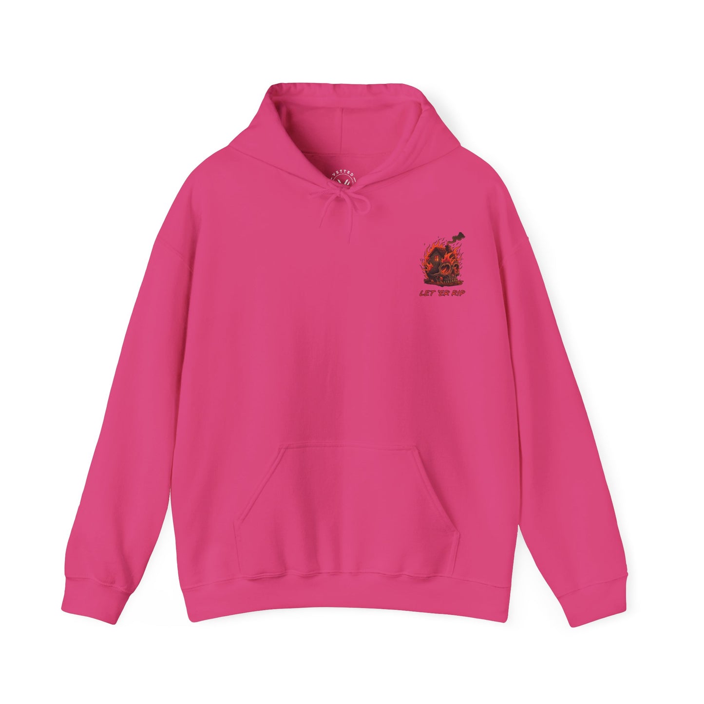 Let 'Er Rip Hoodie (Front Only) Gildan