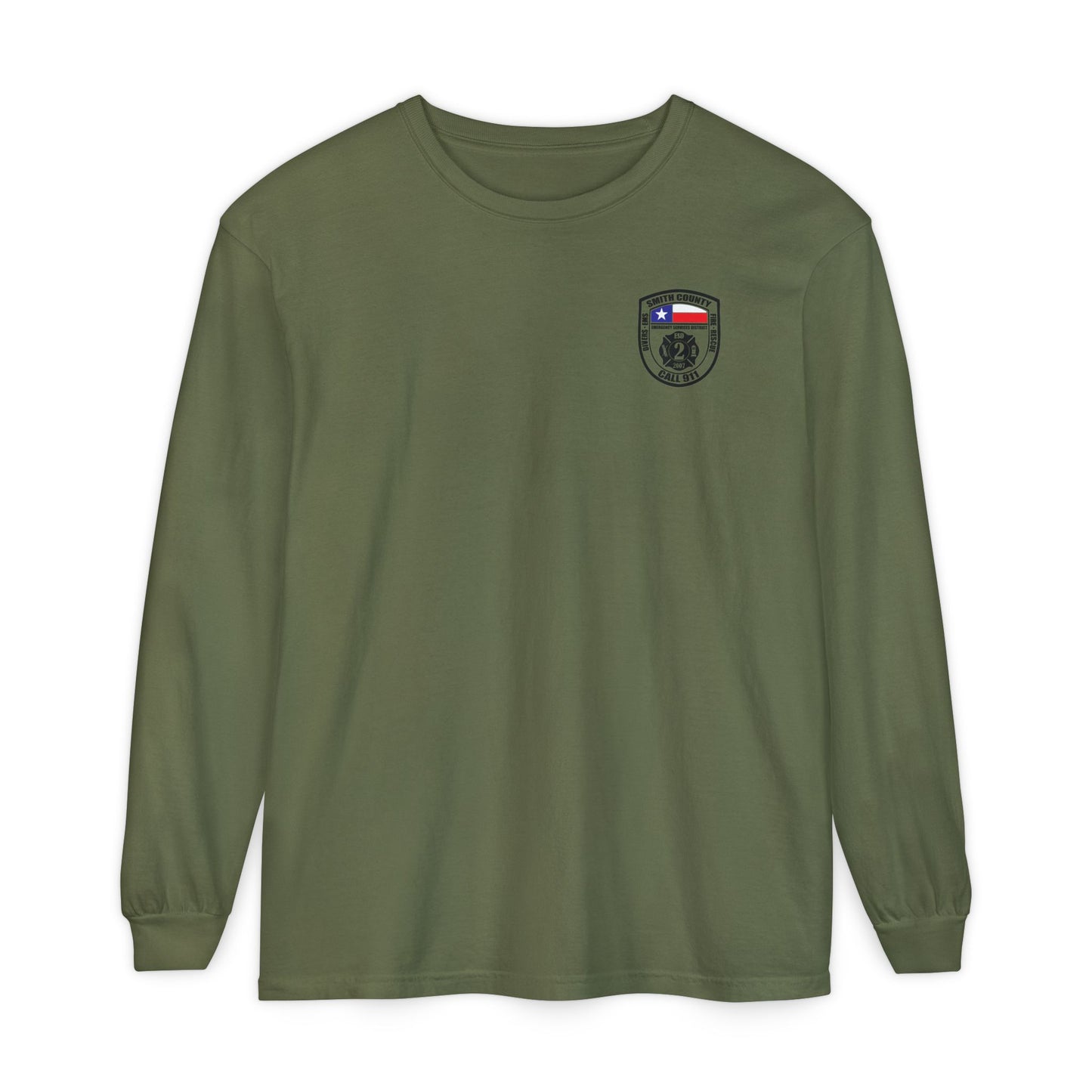 Smith County ESD2 Wildland Div. Long Sleeve Shirt (On Duty) Comfort Colors