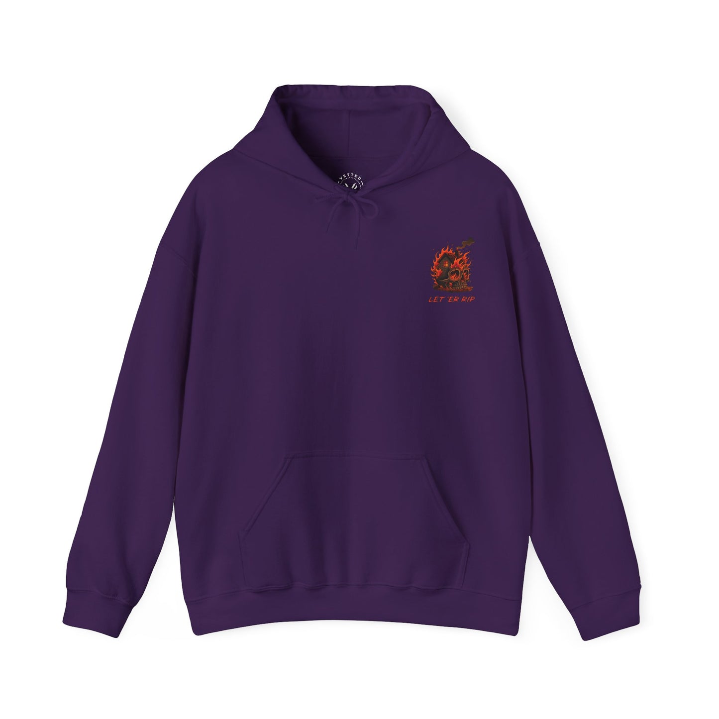 Let 'Er Rip Hoodie (Front Only) Gildan