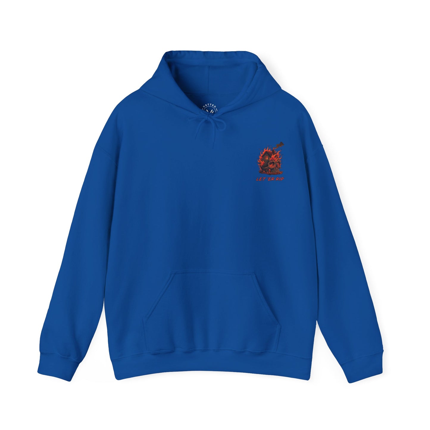 Let 'Er Rip Hoodie (Front Only) Gildan