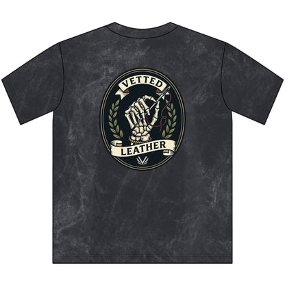 BBO Women's Vintage Crewneck Tee — Distressed Black Graphic T-Shirt