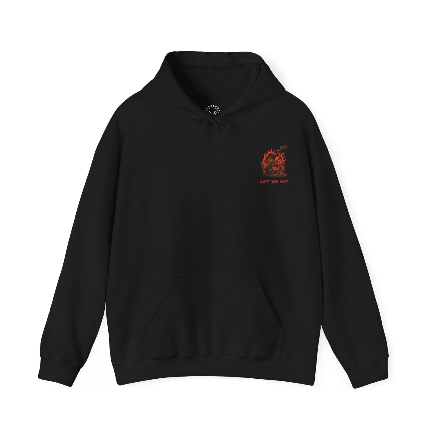 Let 'Er Rip Hoodie (Front Only) Gildan