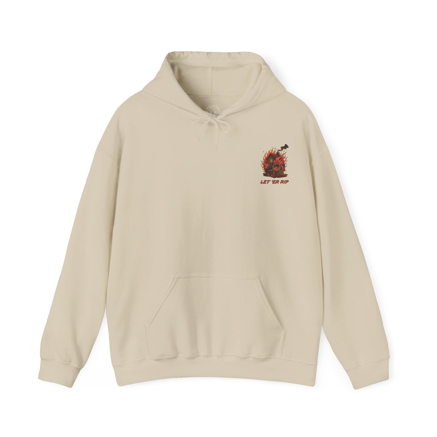 Let 'Er Rip Hoodie (Front Only) Gildan