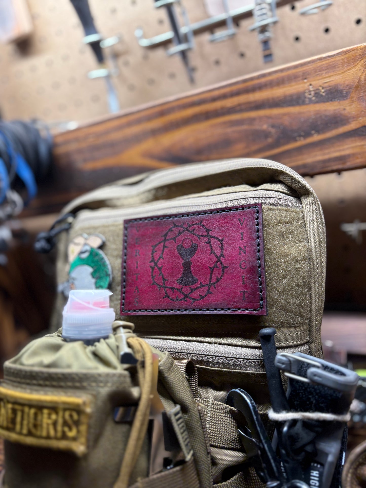 Leather "Veritas Vincit" Patch